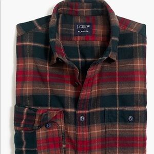 J-Crew large multi- plaid flannel